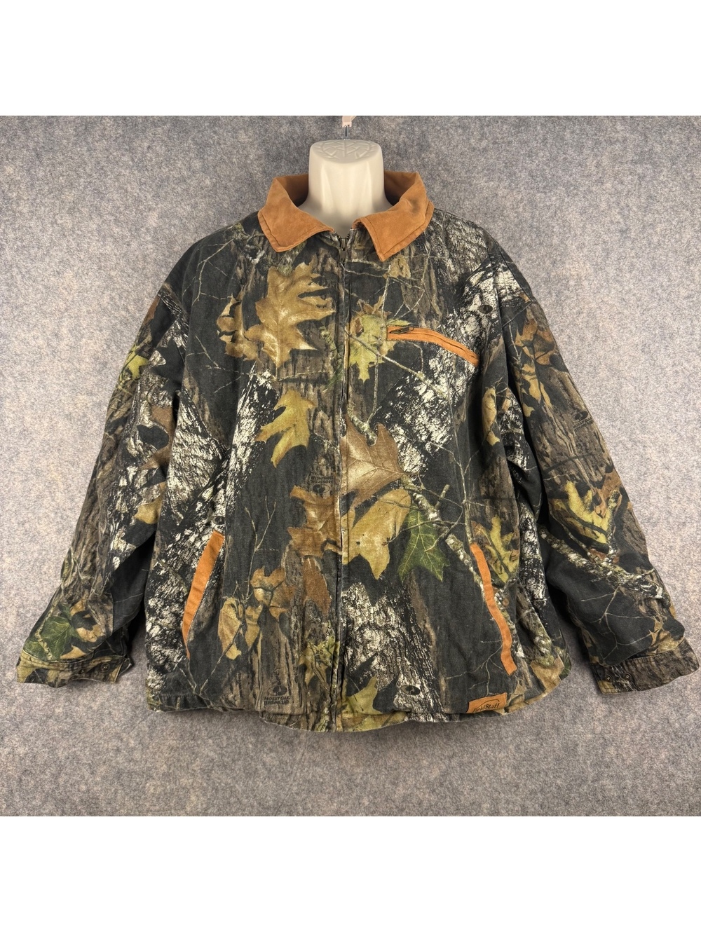 Vintage Field Staff Mossy Oak Camouflage Duck Jacket Lined Men Size XL 46-48 350